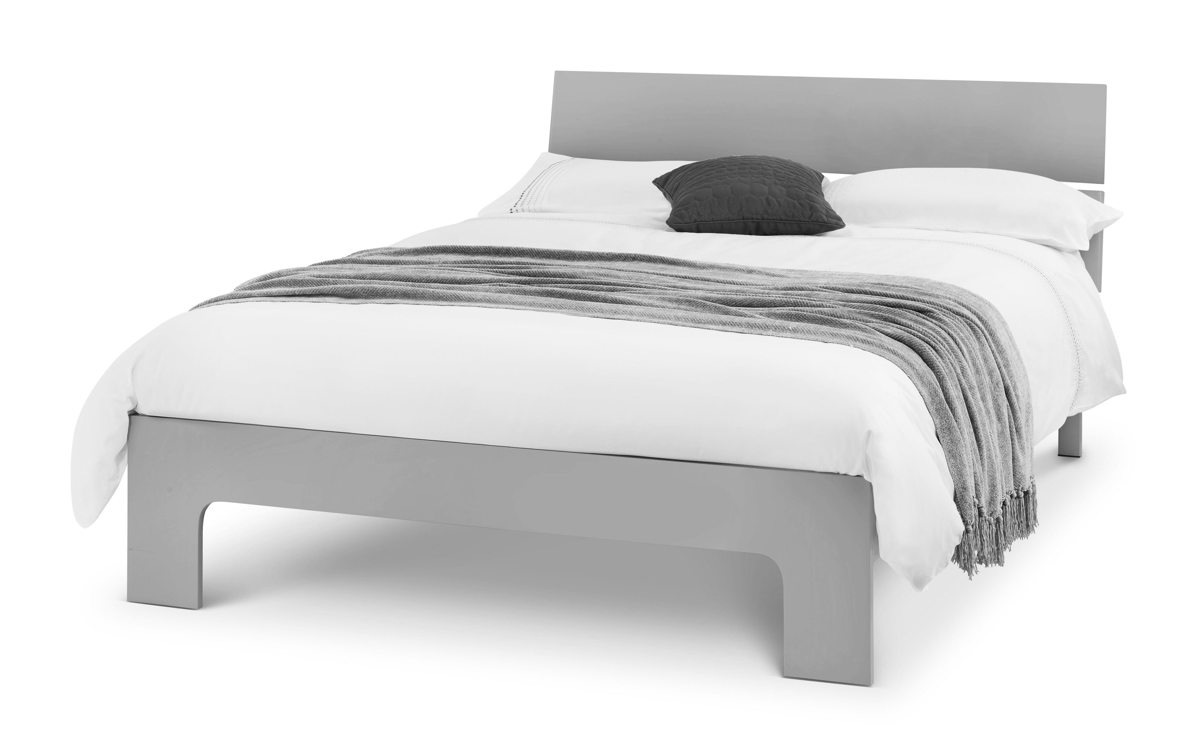 Manhattan Bed - Grey High Gloss – Julian Bowen