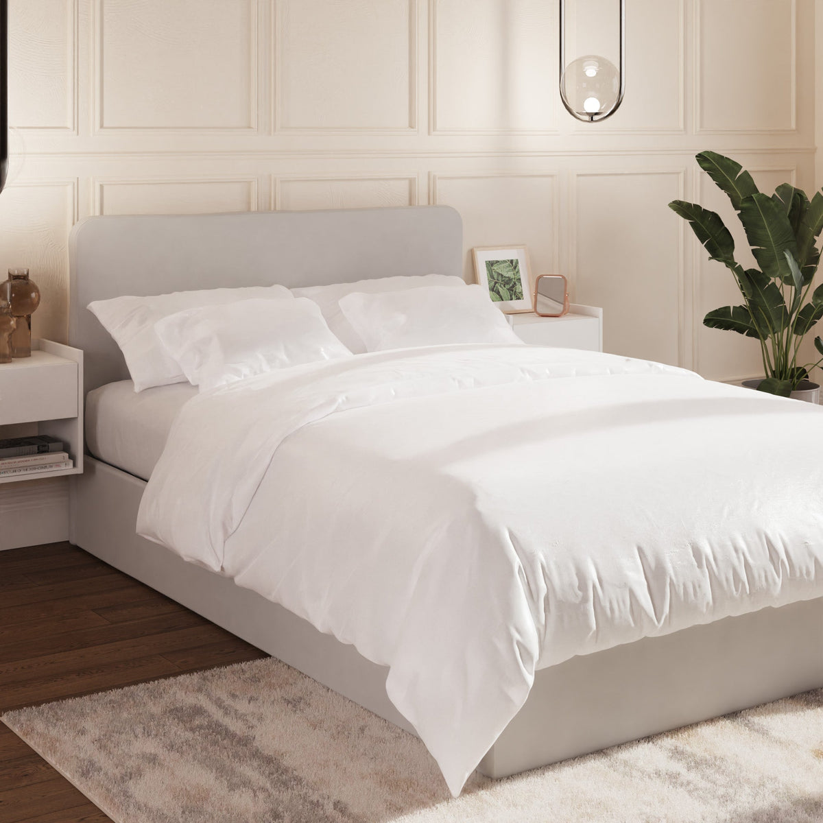 Chiswick Ottoman Bed in Soft Grey, view 2