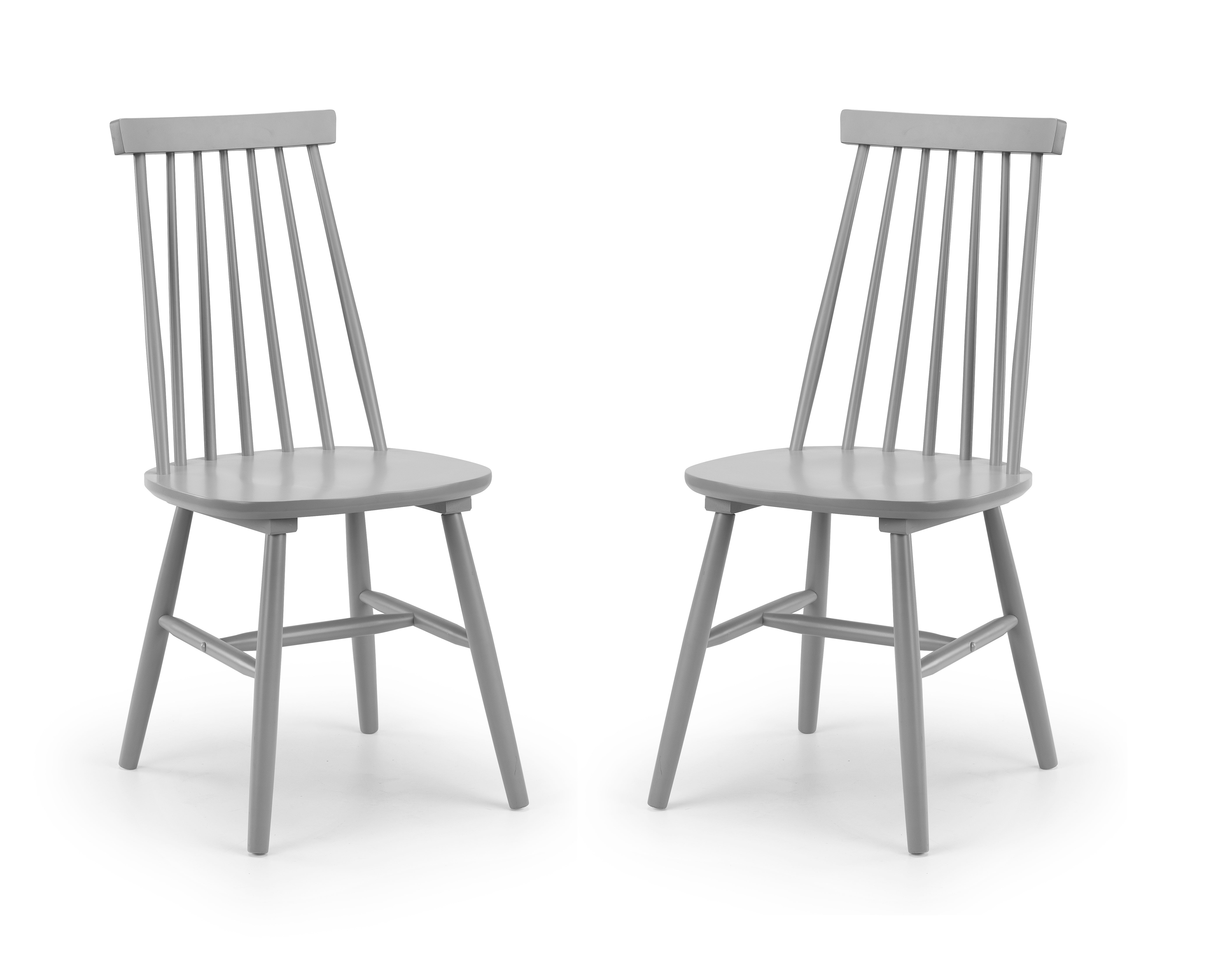 Alassio Spindle Back Dining Chairs - Grey (Set of 2) – Julian Bowen