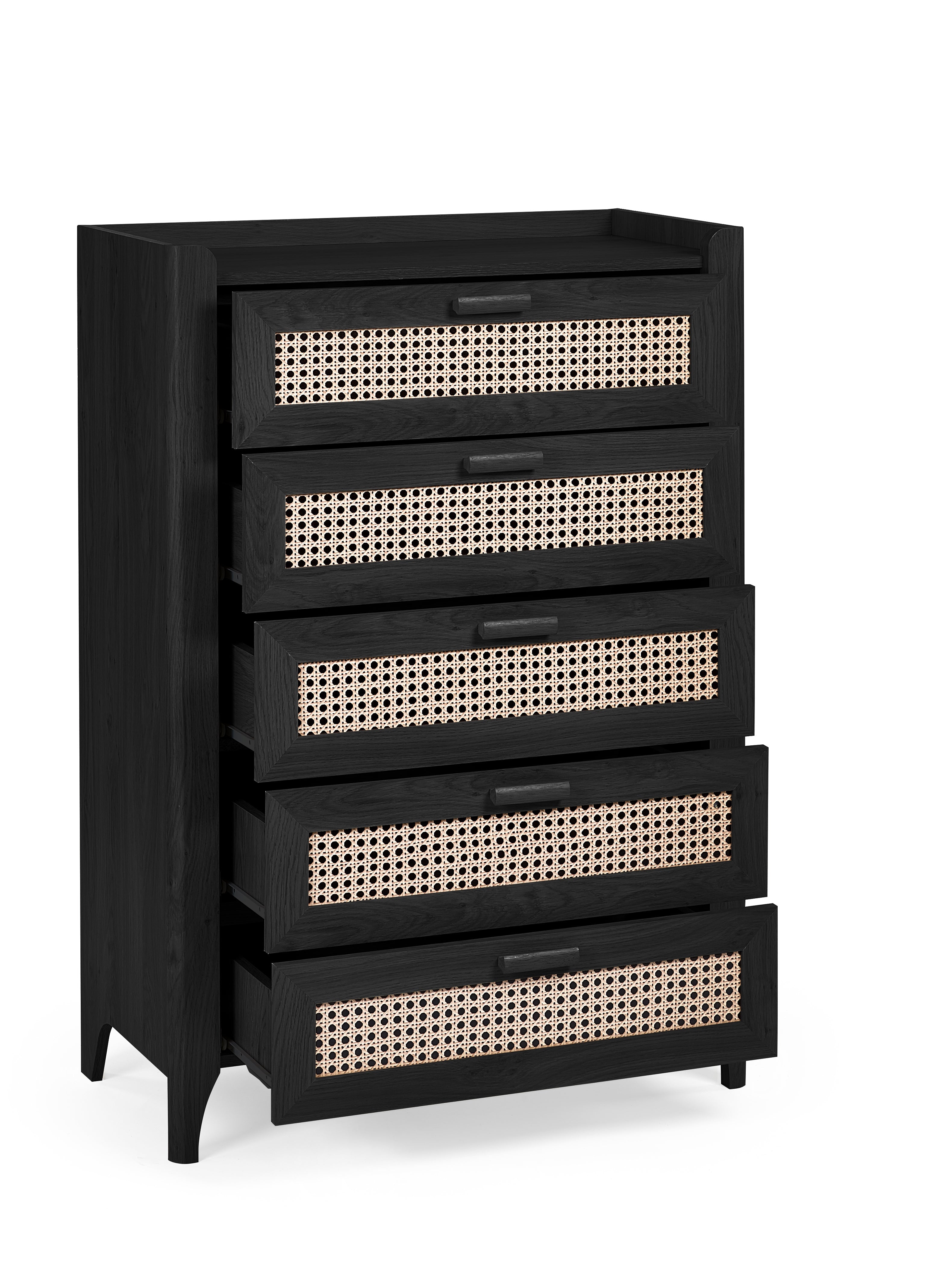 Sydney 5 Drawer Chest - Black Ash – Julian Bowen, view 3