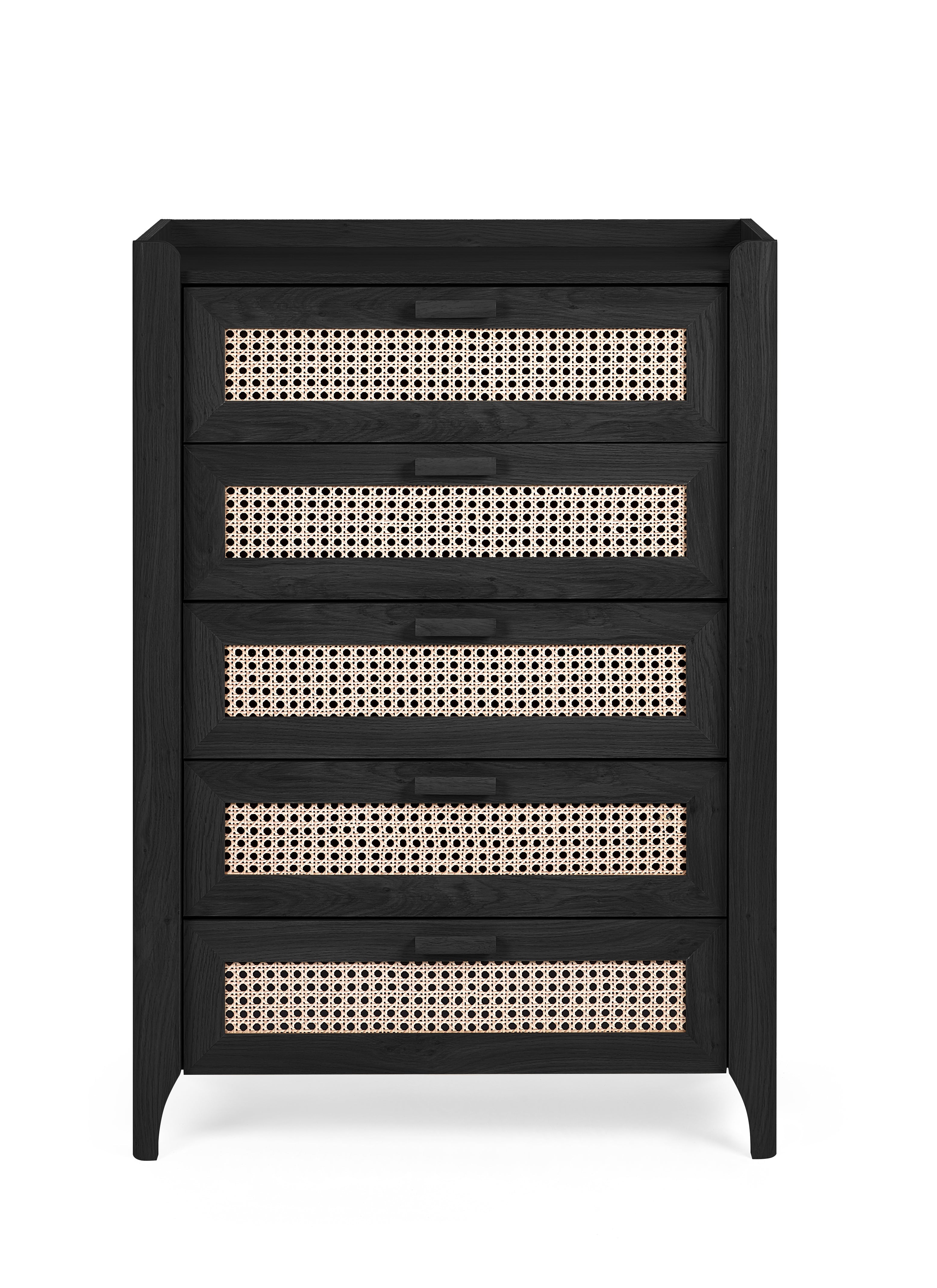 Sydney 5 Drawer Chest - Black Ash – Julian Bowen, view 4