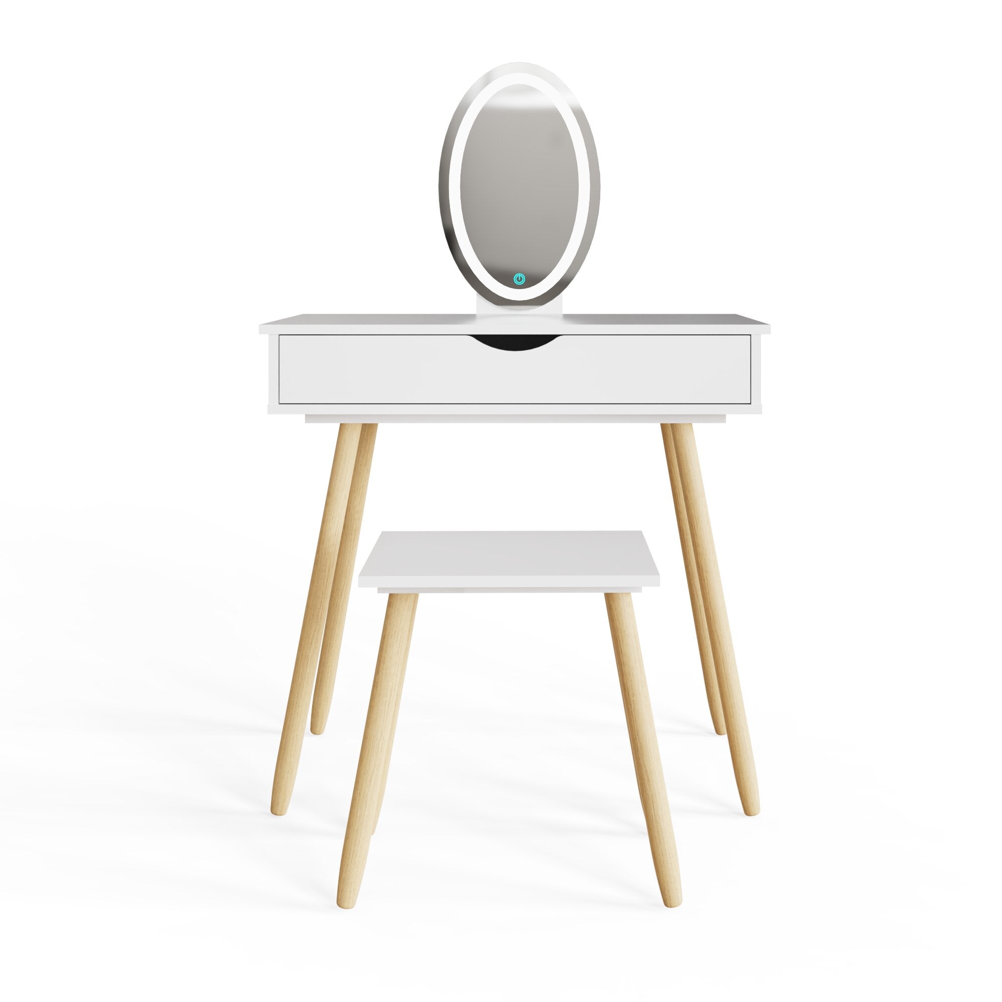 Signy Led Dressing Table With Stool – GFW, view 9