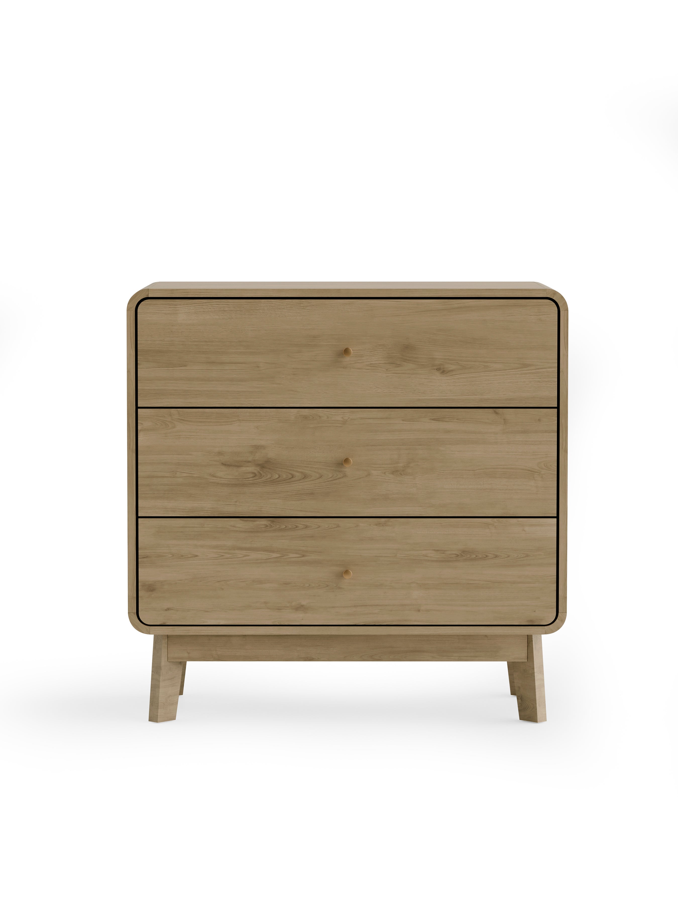 Ingrid 3 Drawer Chest Oak – Julian Bowen, view 4
