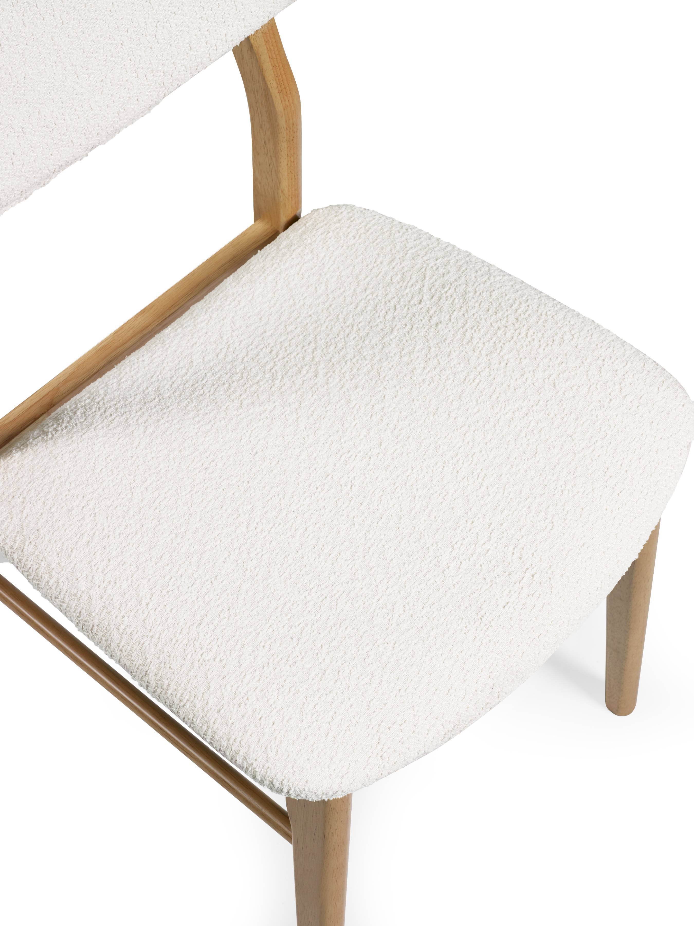 Theia White Boucle Upholstered Dining Chairs (Set of 2) – Julian Bowen, view 7