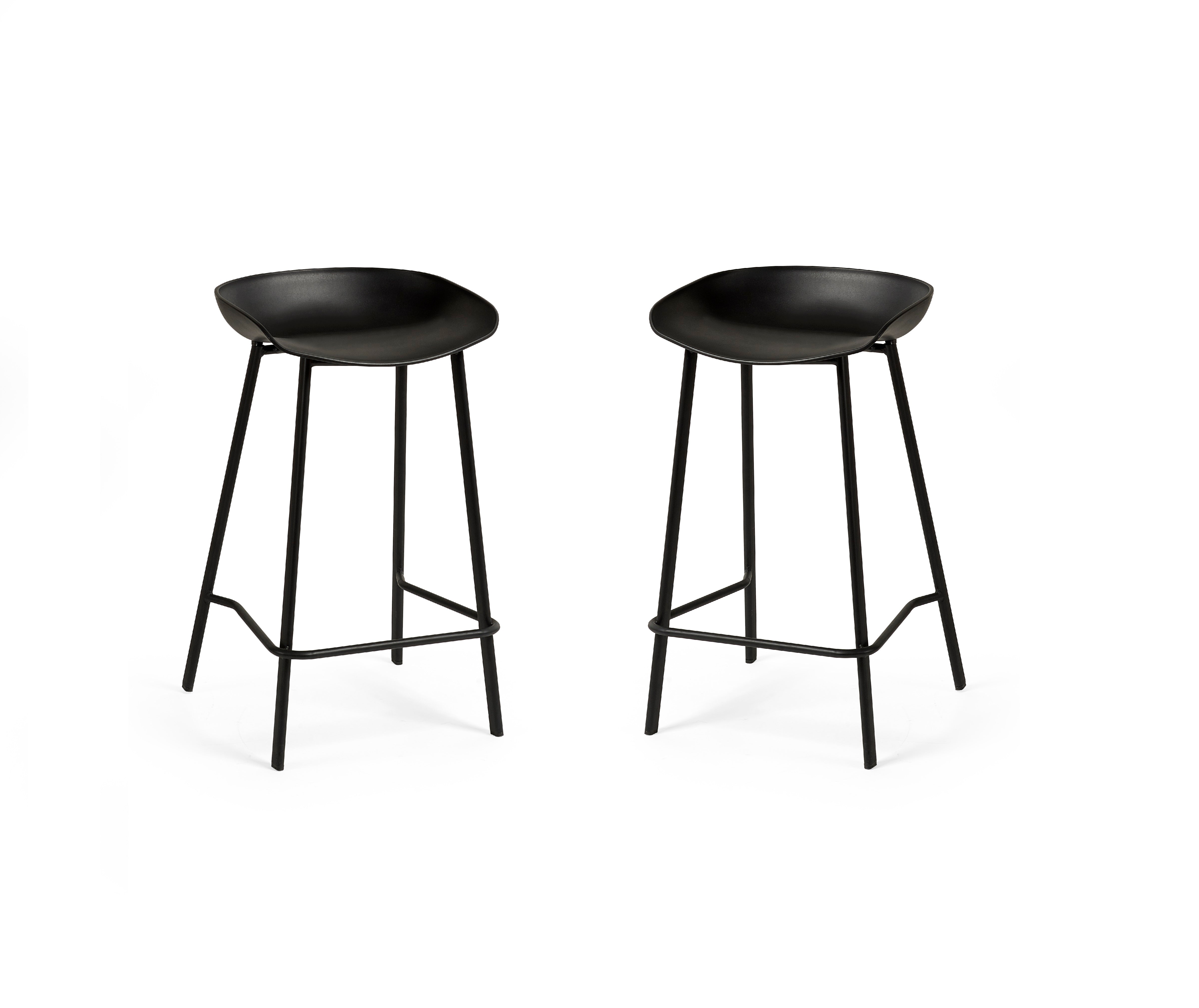 Renzo Bar Stool Black (Set of 2) – Julian Bowen