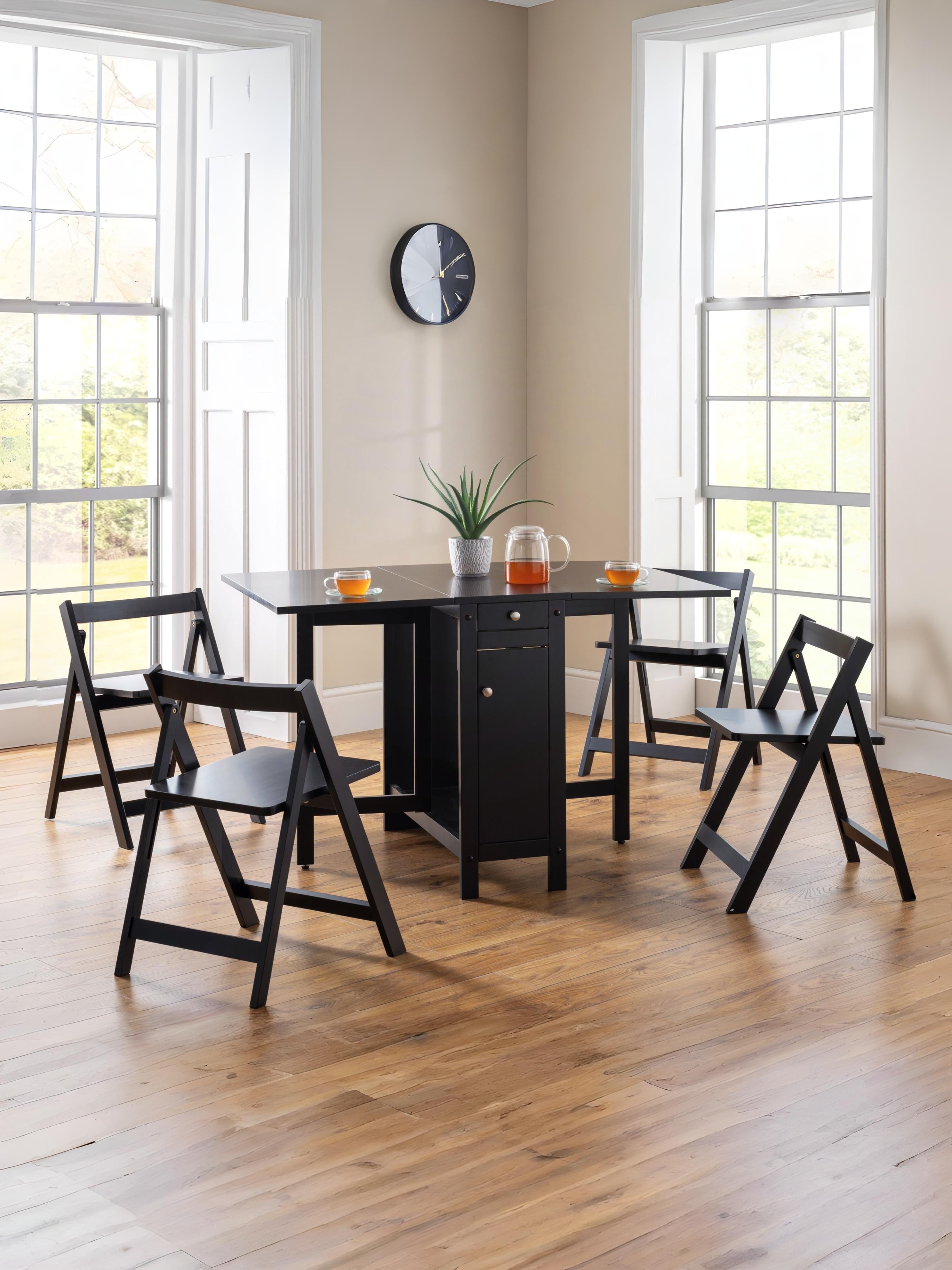 Savoy Dining Set - Black – Julian Bowen, view 7