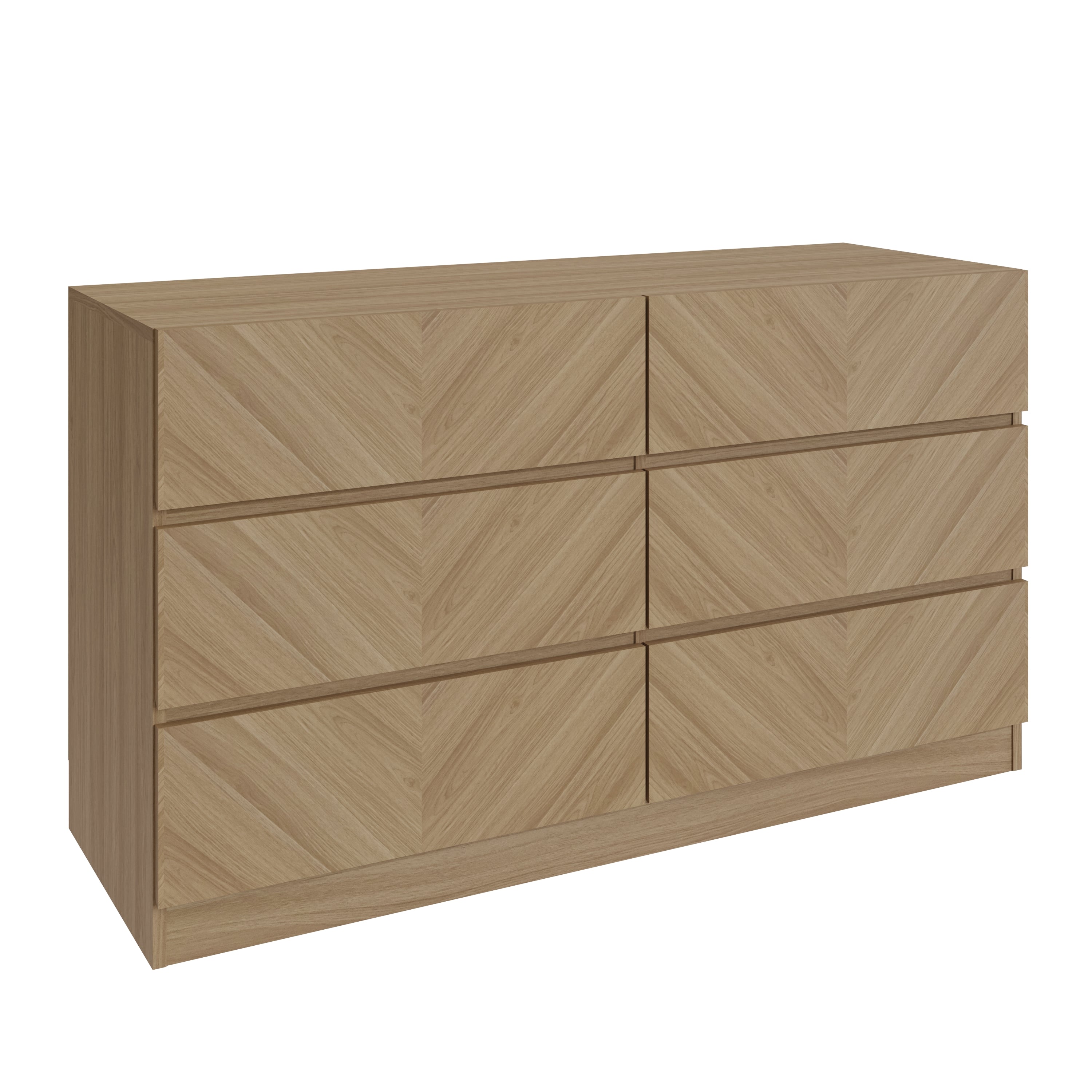 Catania 3+3 Drawer Chest Euro Oak – GFW, view 3