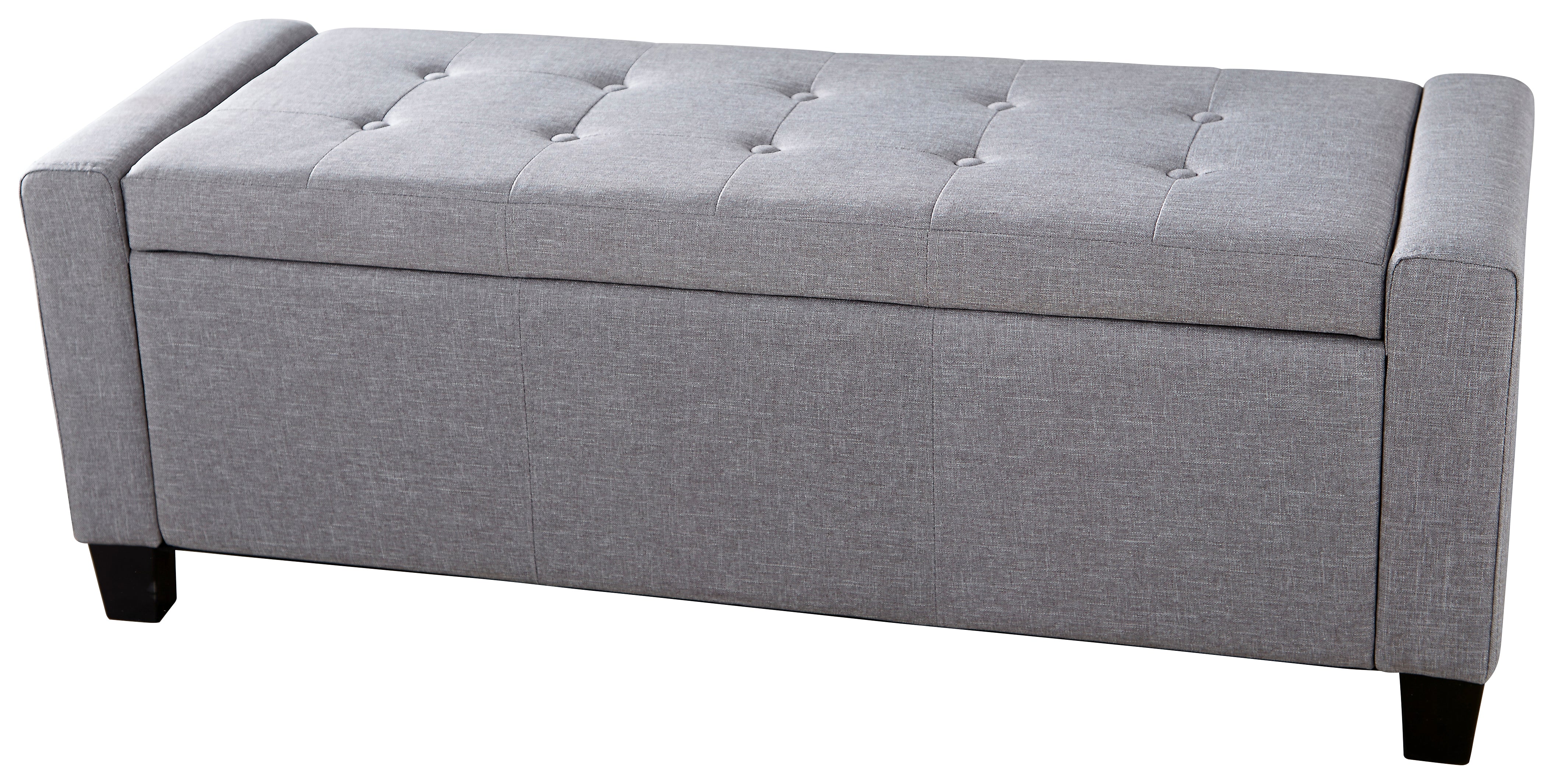 Verona Ottoman Bench Grey Fabric – GFW