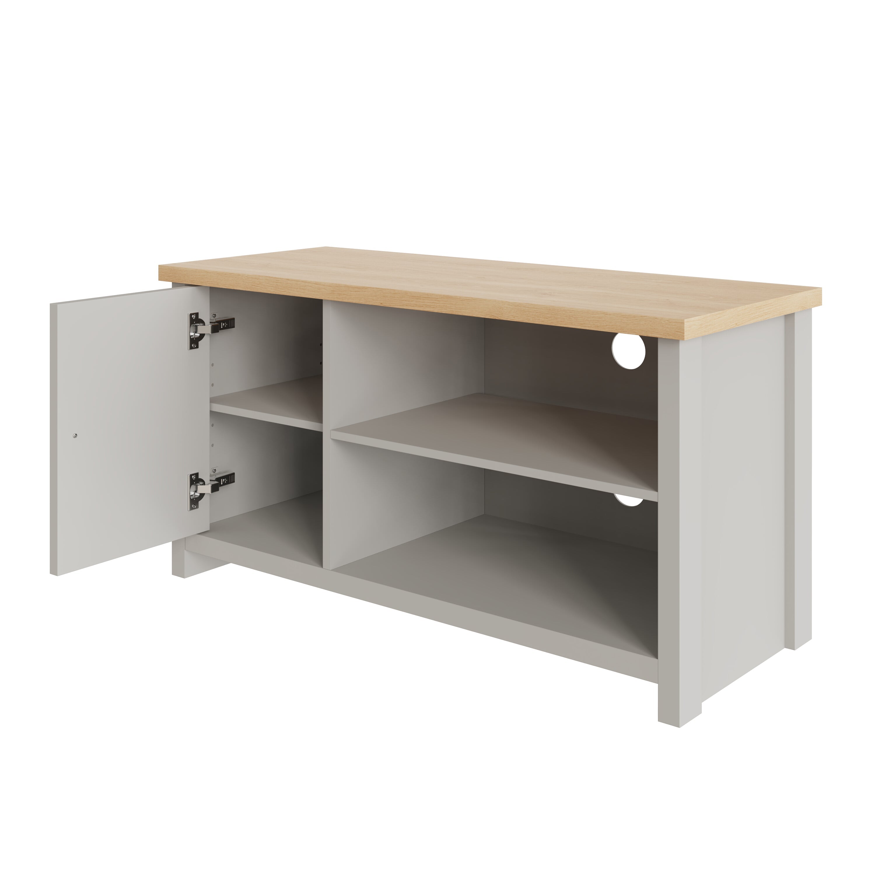 Lancaster Small TV Cabinet Grey – GFW, view 4