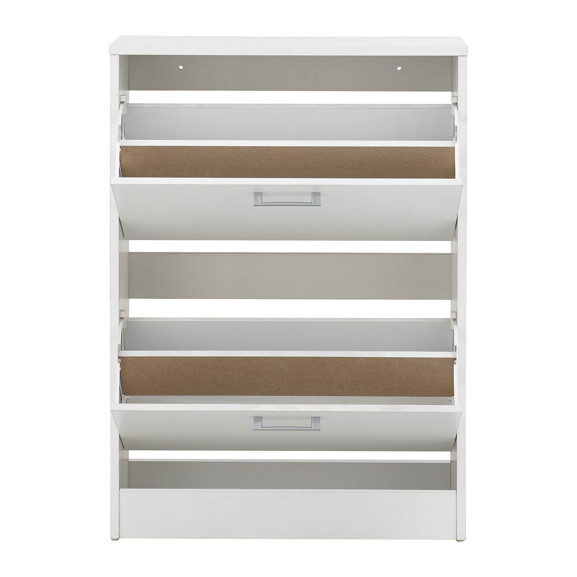 Stirling Two Tier Shoe Cabinet – White