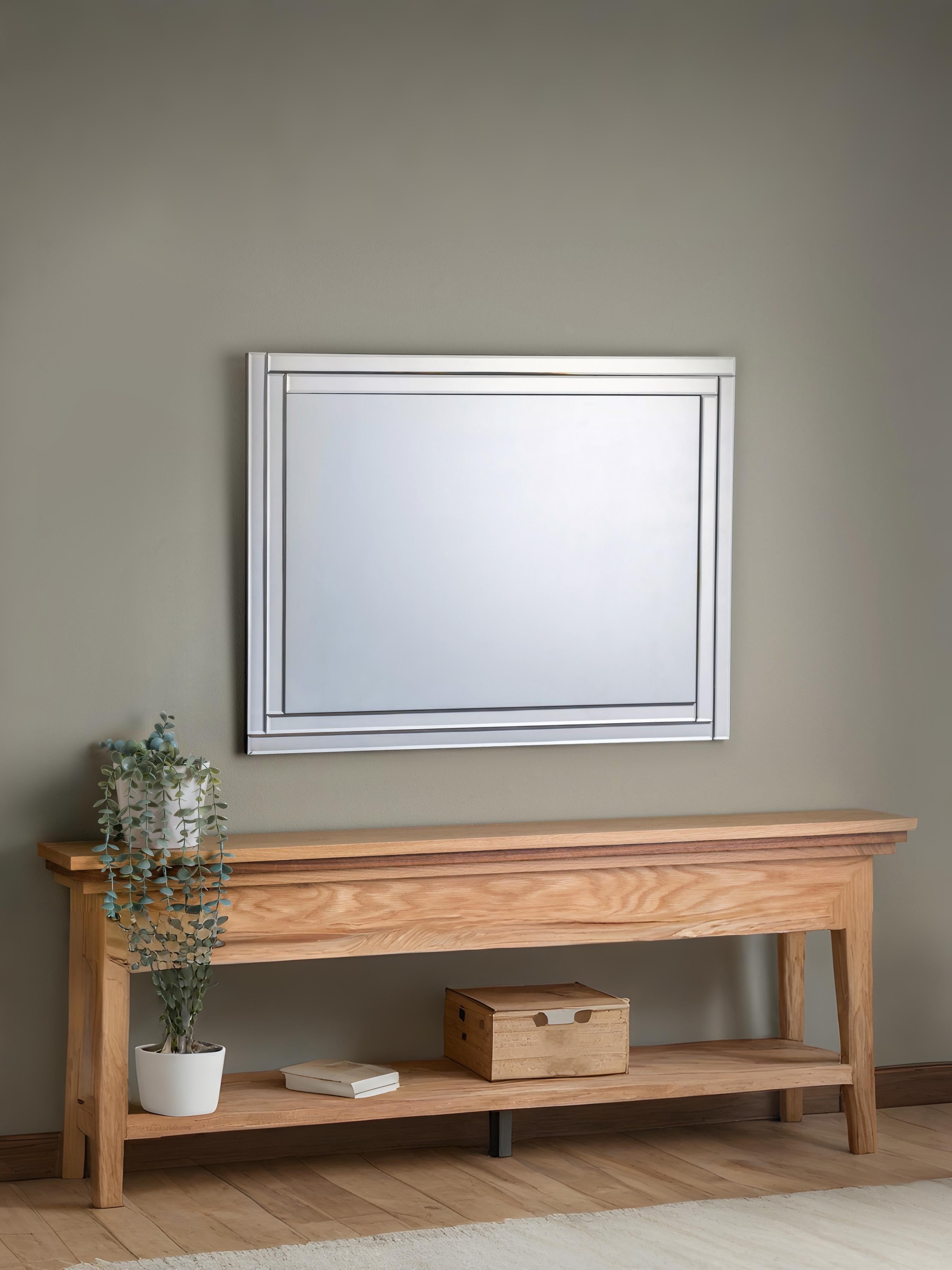 Deco Frameless Wall Mirror – Julian Bowen, view 2