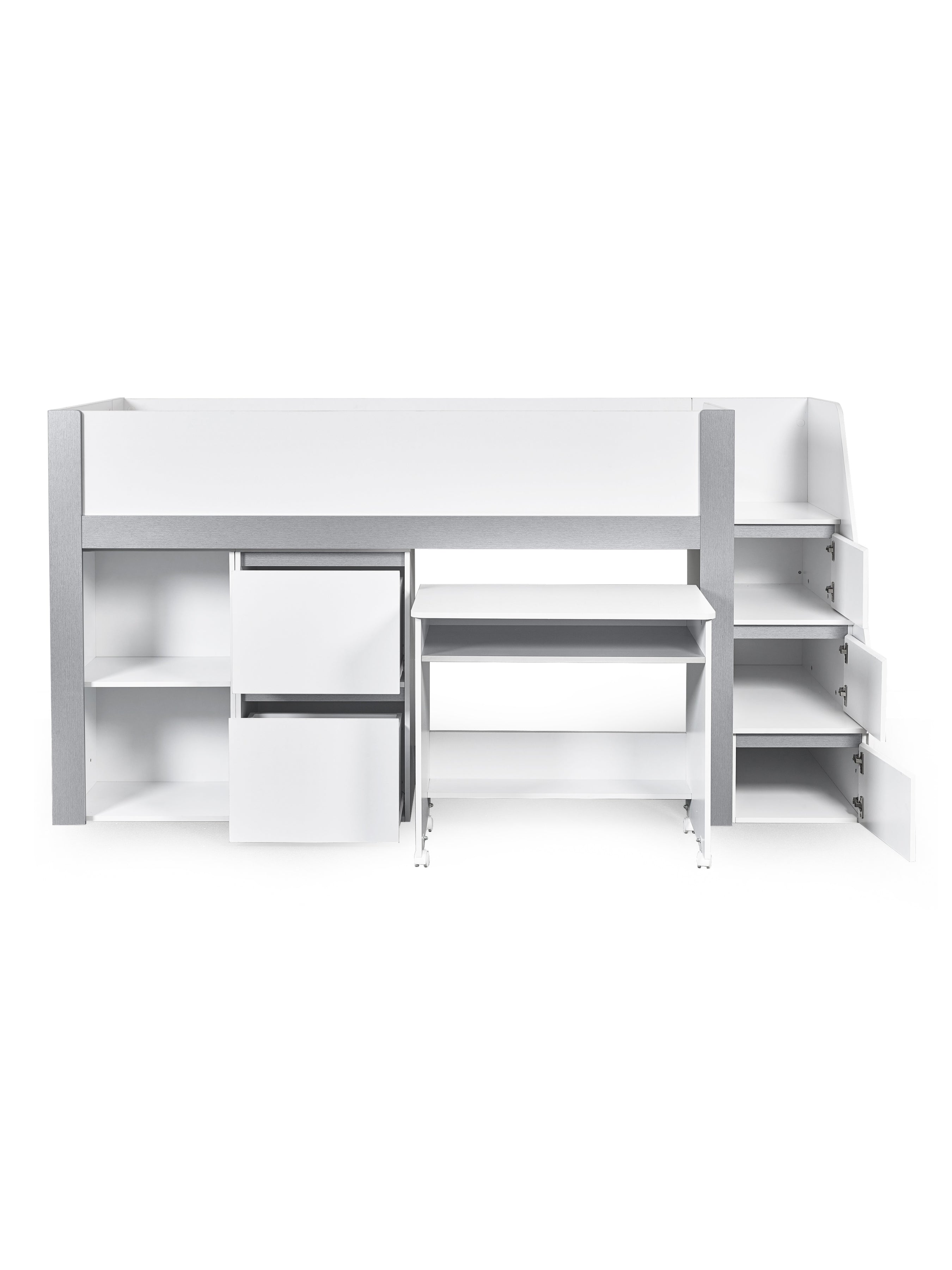 Gaia Midsleeper Bed - White and Silver – Julian Bowen, view 7