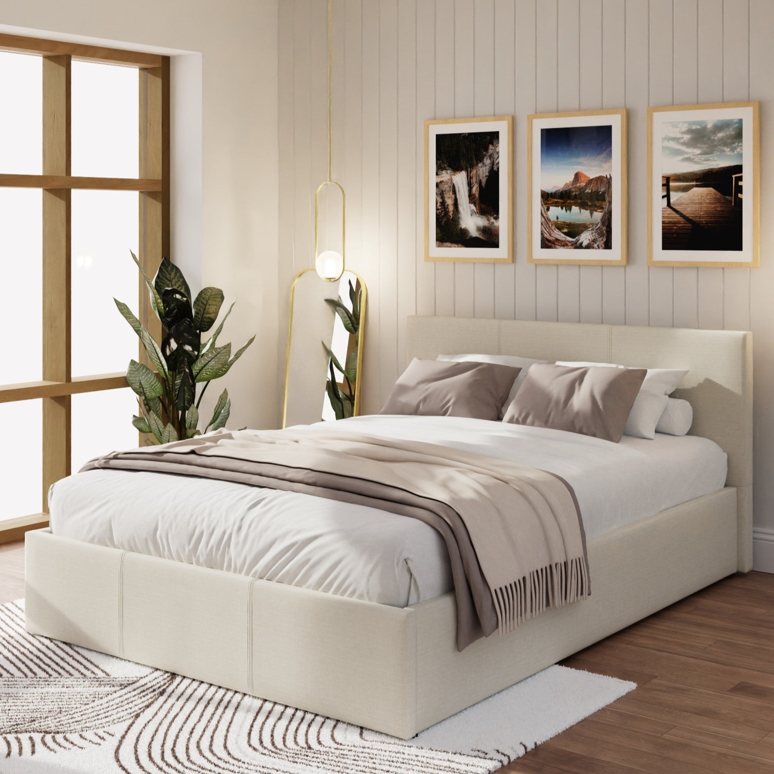 End Lift Ottoman Bed Frame - Natural – GFW, view 17
