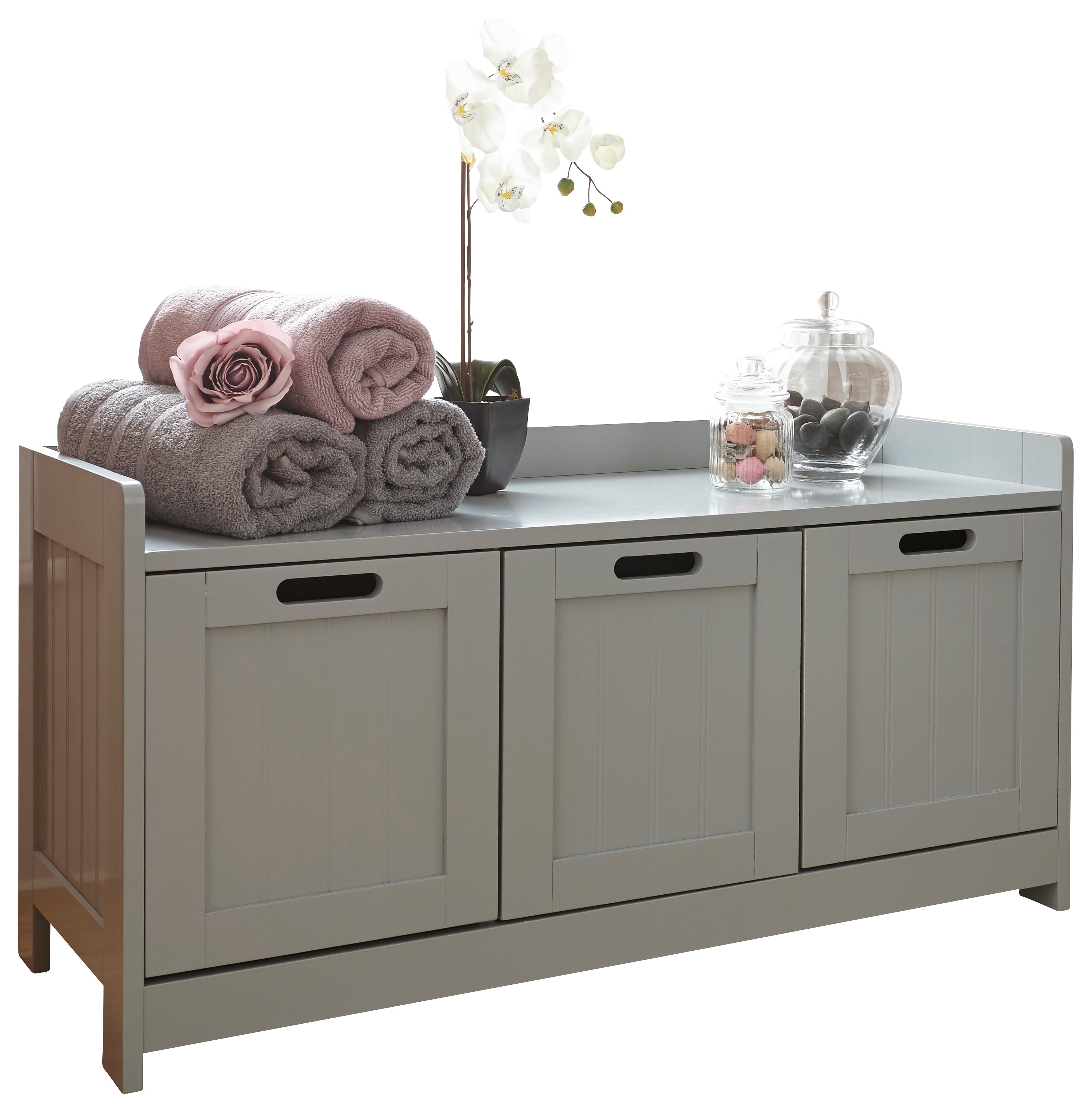 Colonial 3 Door Storage Unit – Grey