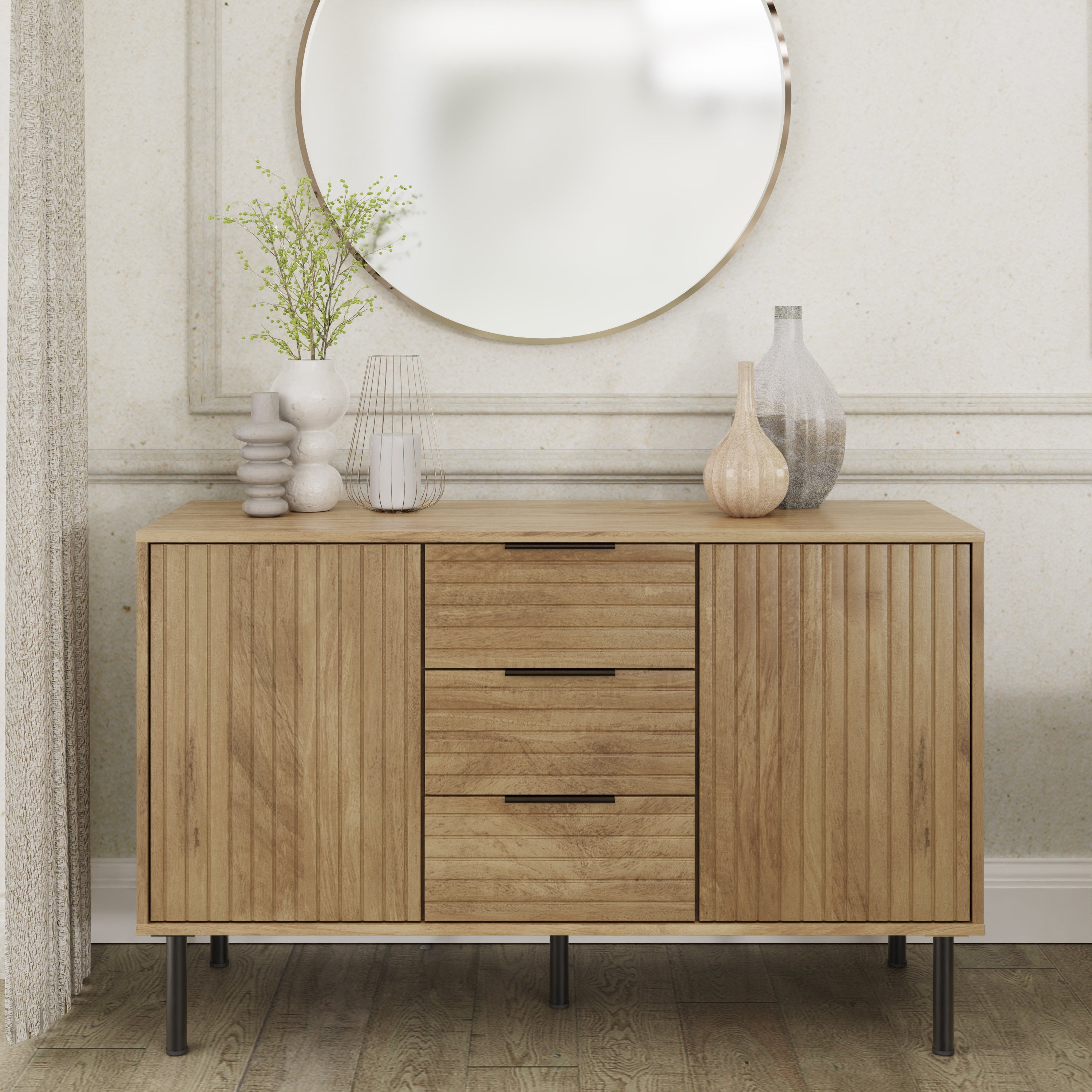 Nervata Sideboard Oak – GFW, view 2