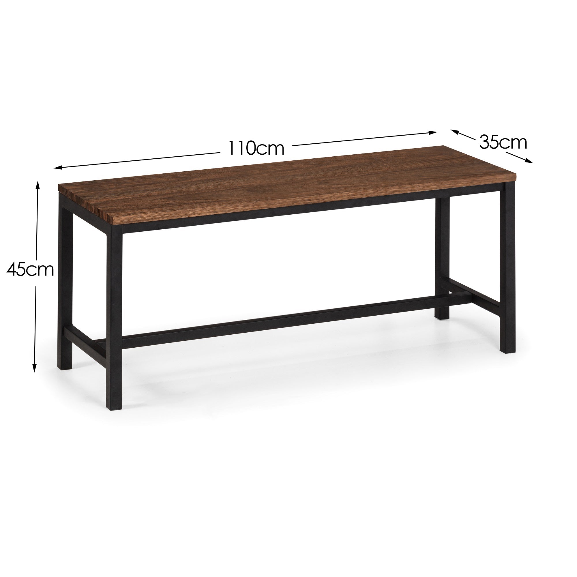 Tribeca Walnut Table and 2 Walnut Tribeca Benches