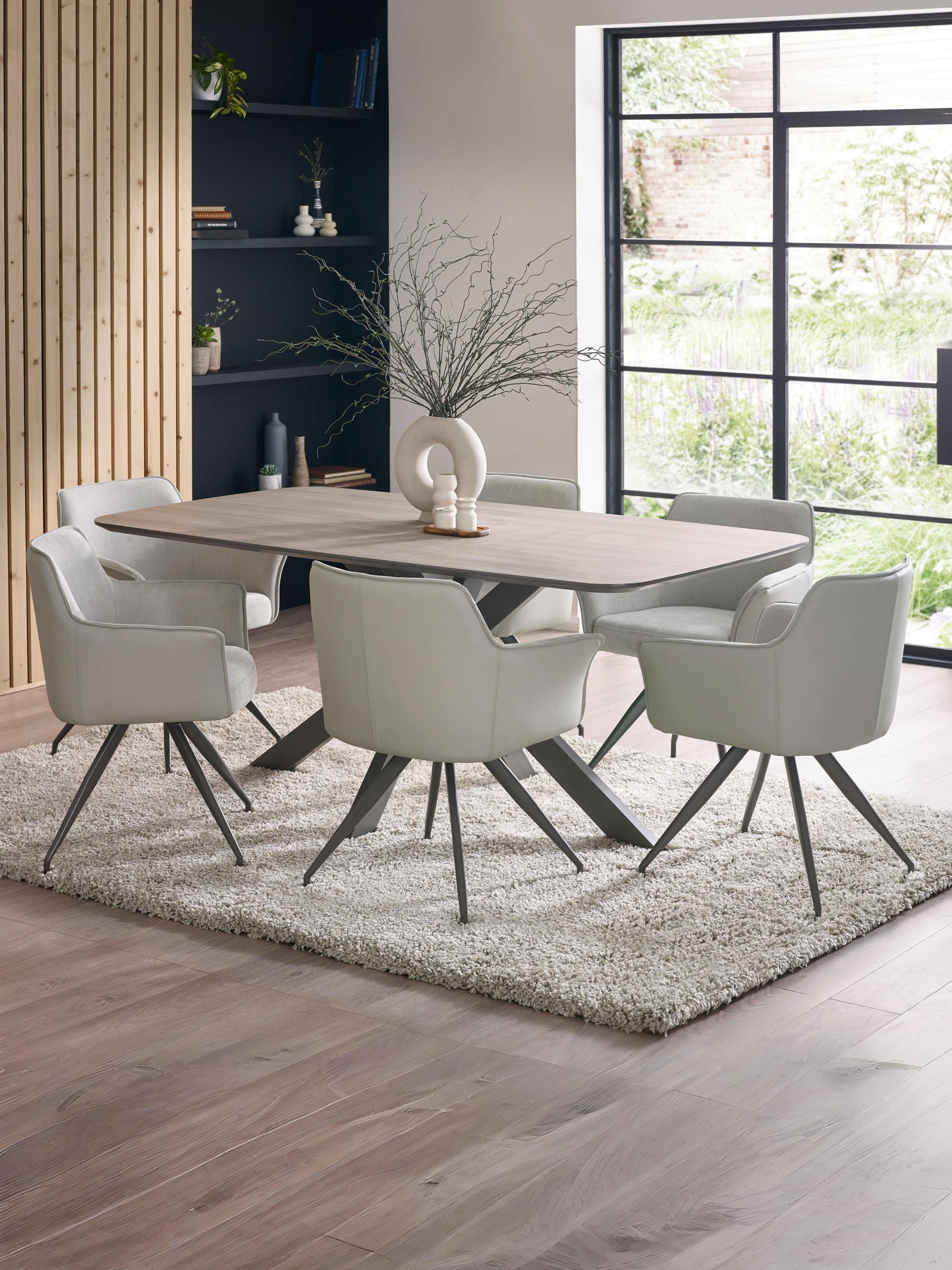 Noah Taupe Rectangular Dining Table – Julian Bowen, view 11