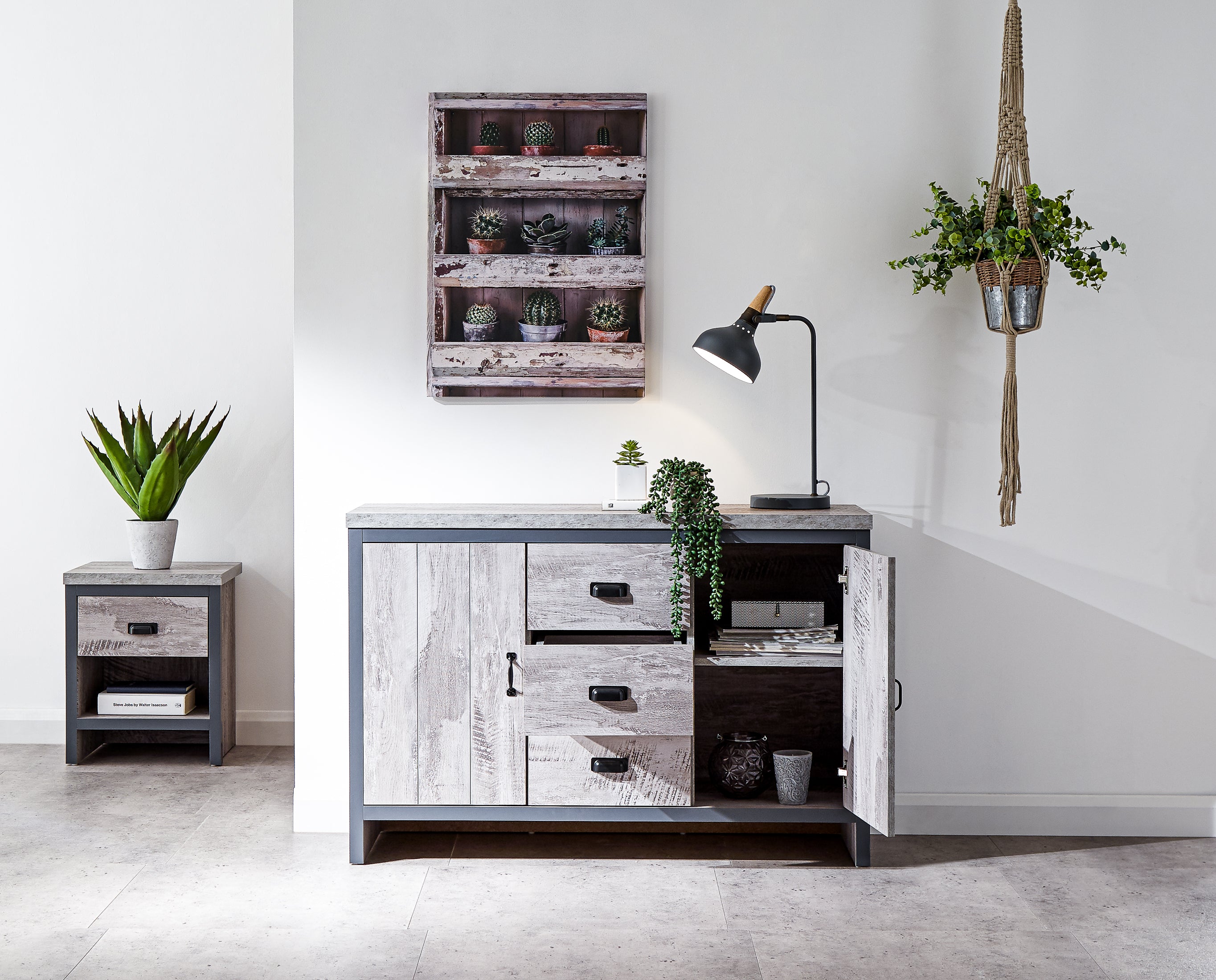 Boston 2 Door 3 Drawer Sideboard – Grey