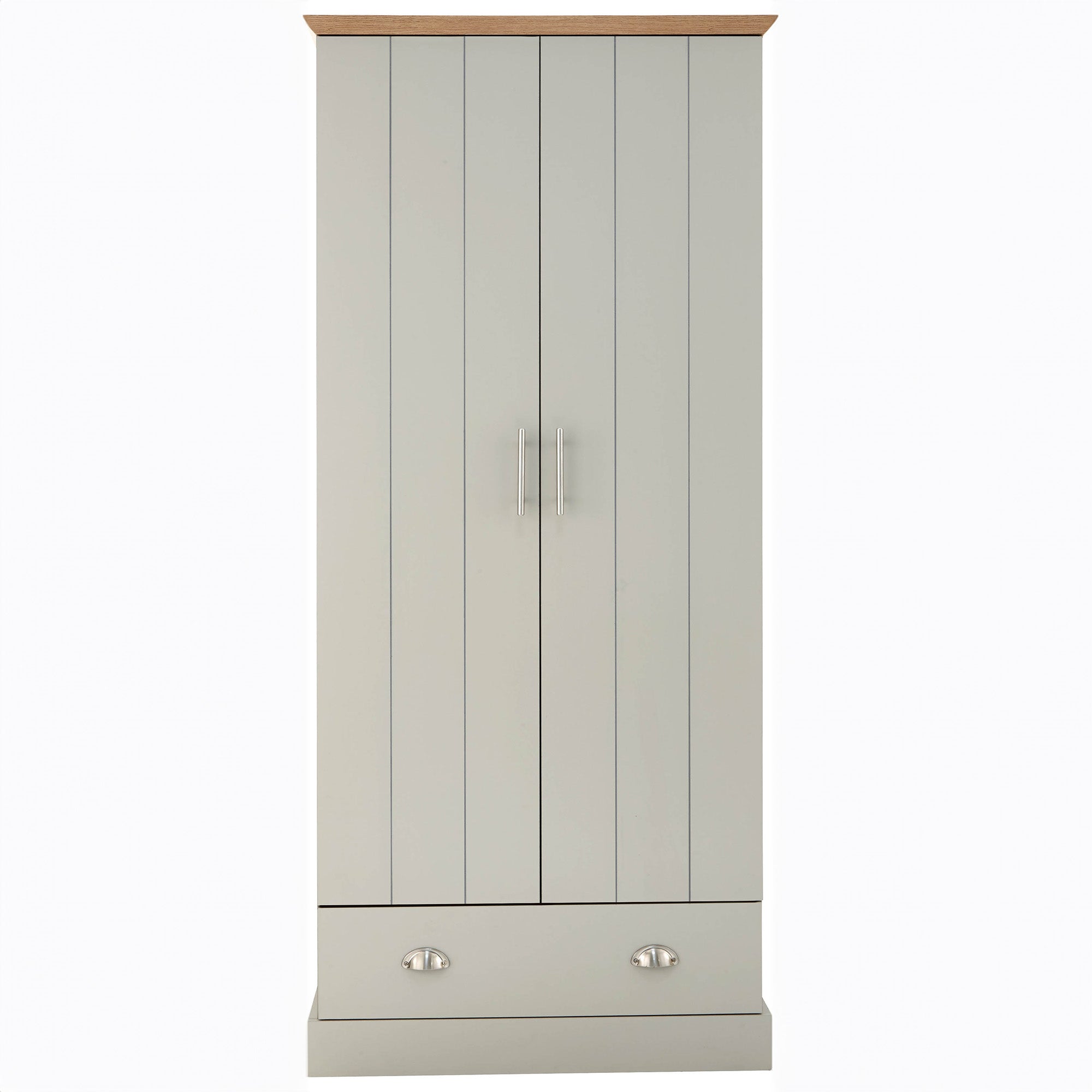 Kendal 2 Door 1 Drawer Wardrobe Grey – GFW