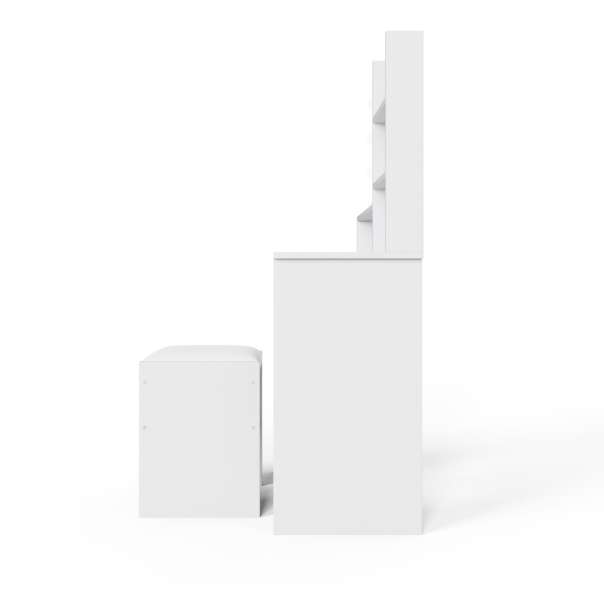 Eva Dressing Table With Stool White – GFW, view 14