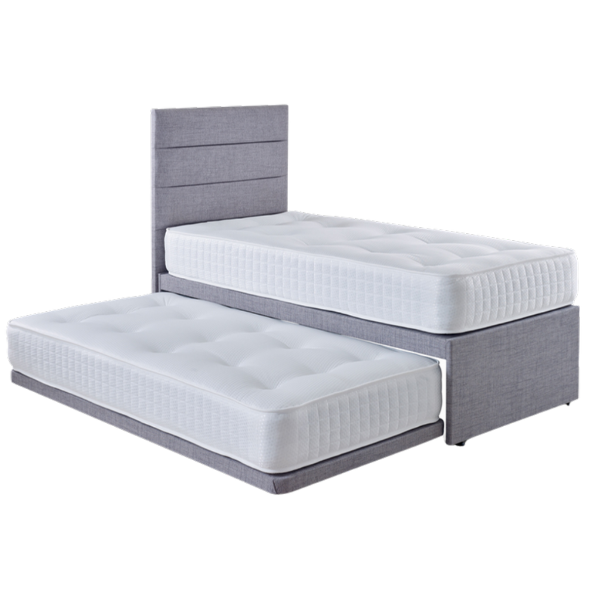 Grampian Seal guest bed with the trundle pulled out to the side as two separate singles
