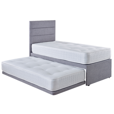 Grampian Seal guest bed with the trundle pulled out to the side as two separate singles