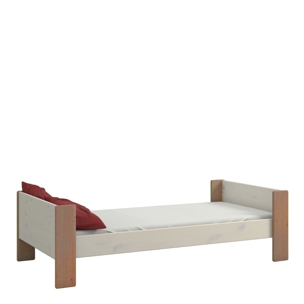 N/A Steens For Kids Single Bed in Whitewash Grey Brown Lacquered