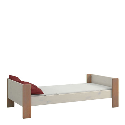 N/A Steens For Kids Single Bed in Whitewash Grey Brown Lacquered