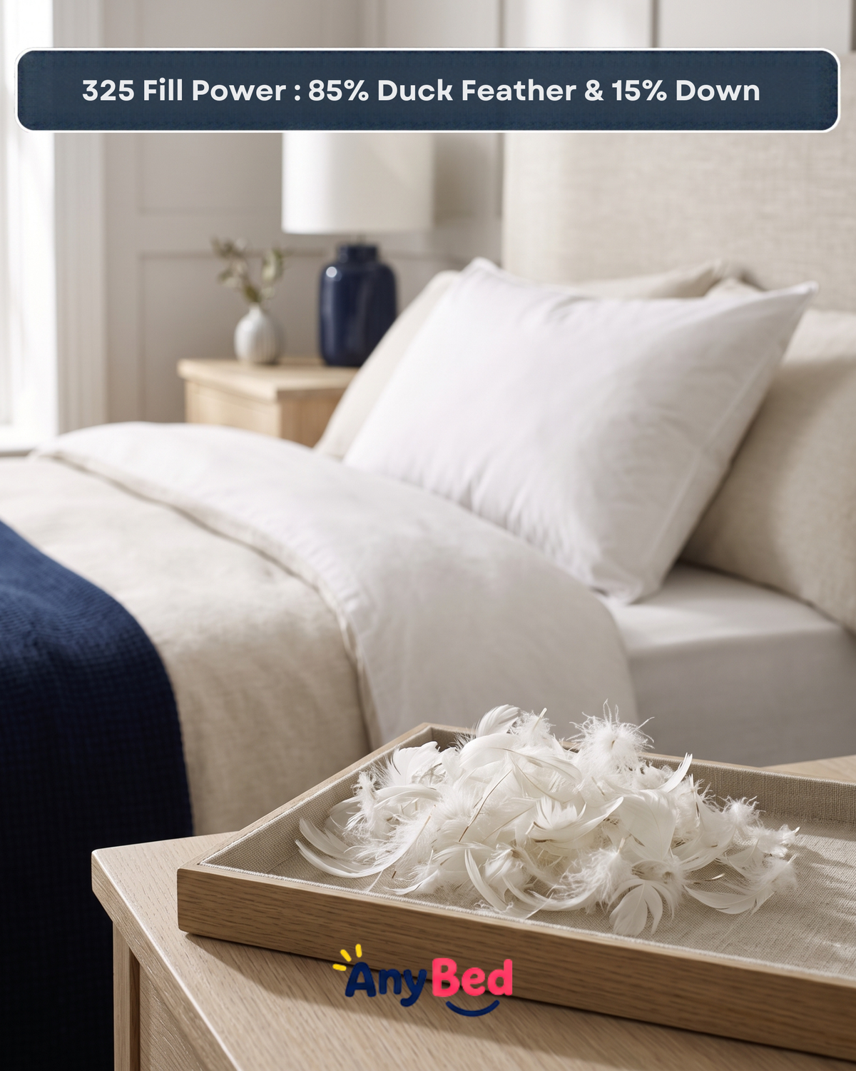 Duck Feather & Down Pillow, 85/15 Blend