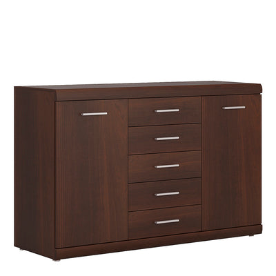 Imperial 2 Door 5 Drawer Sideboard in Dark Mahogany Melamine – FTG