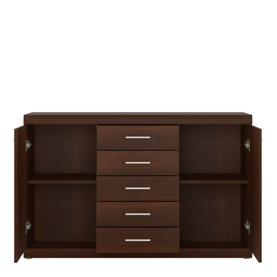 Imperial 2 Door 5 Drawer Sideboard in Dark Mahogany Melamine – FTG, view 2