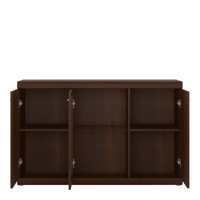 Imperial 3 Door Glazed Sideboard in Dark Mahogany Melamine – FTG, view 2