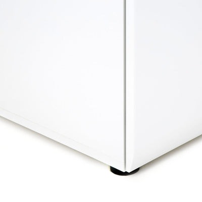 Chelsea Bedroom 2 Drawer Bedside in White with a Truffle Oak Trim – FTG, view 4