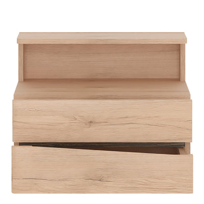 Kensington 2 Drawer Bedside Cabinet LH Drawer (wall fixing) in Oak. – FTG, view 2