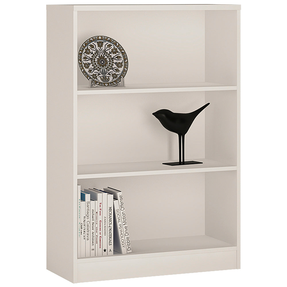 4 You Medium Wide Bookcase In Pearl White – FTG