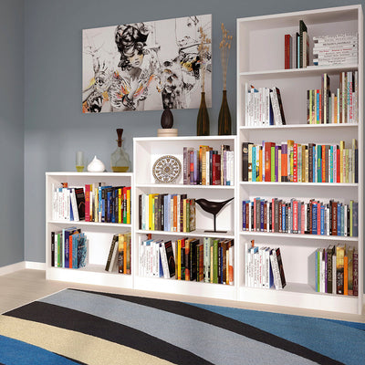4 You Medium Wide Bookcase In Pearl White – FTG, view 4