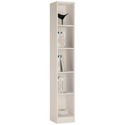 4 You Tall Narrow Bookcase in Pearl White – FTG