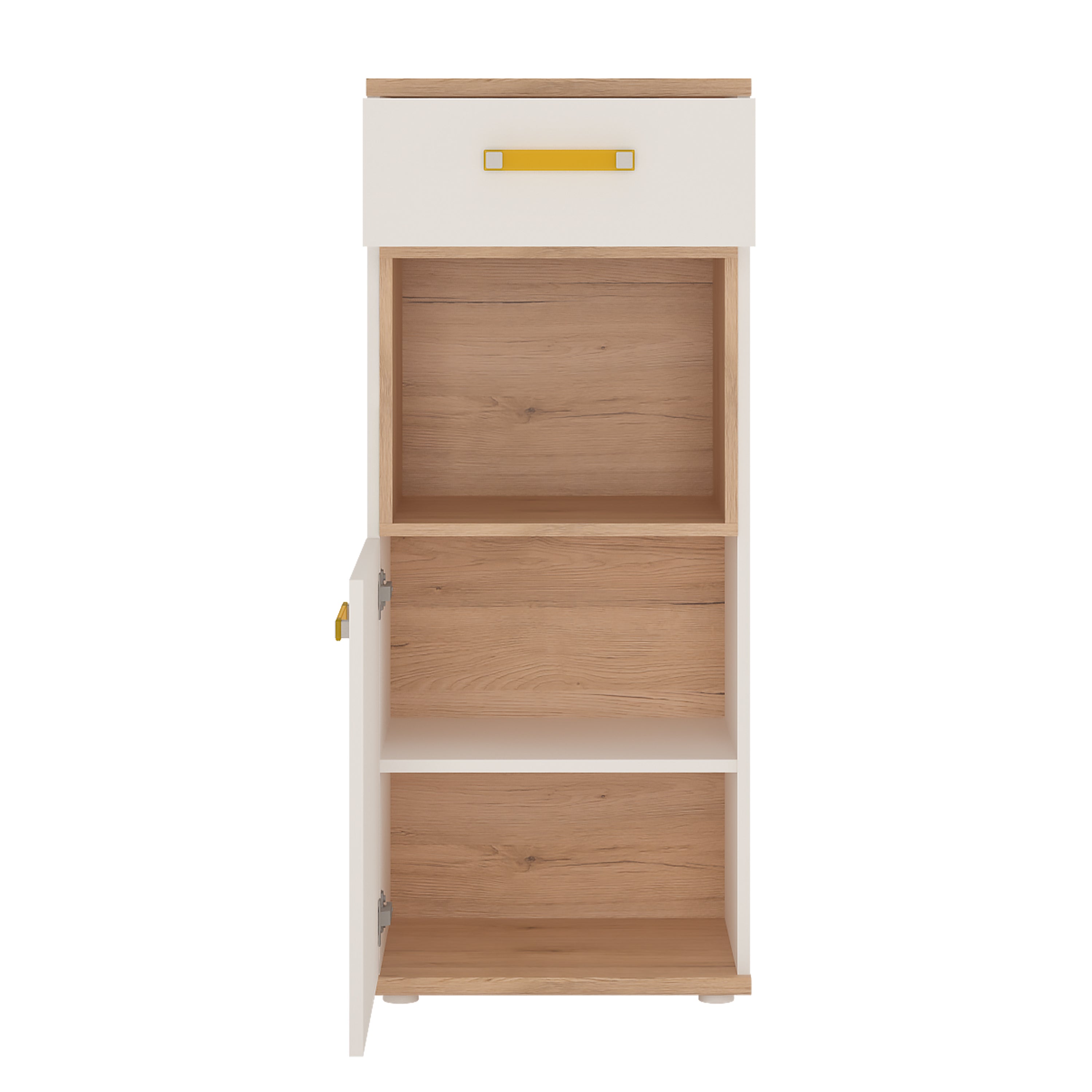 4KIDS 1 Door 1 Drawer Narrow Cabinet with Orange Handles – FTG, view 2
