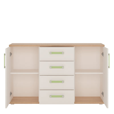 4KIDS 2 Door 4 Drawer Sideboard with Lemon Handles – FTG, view 2