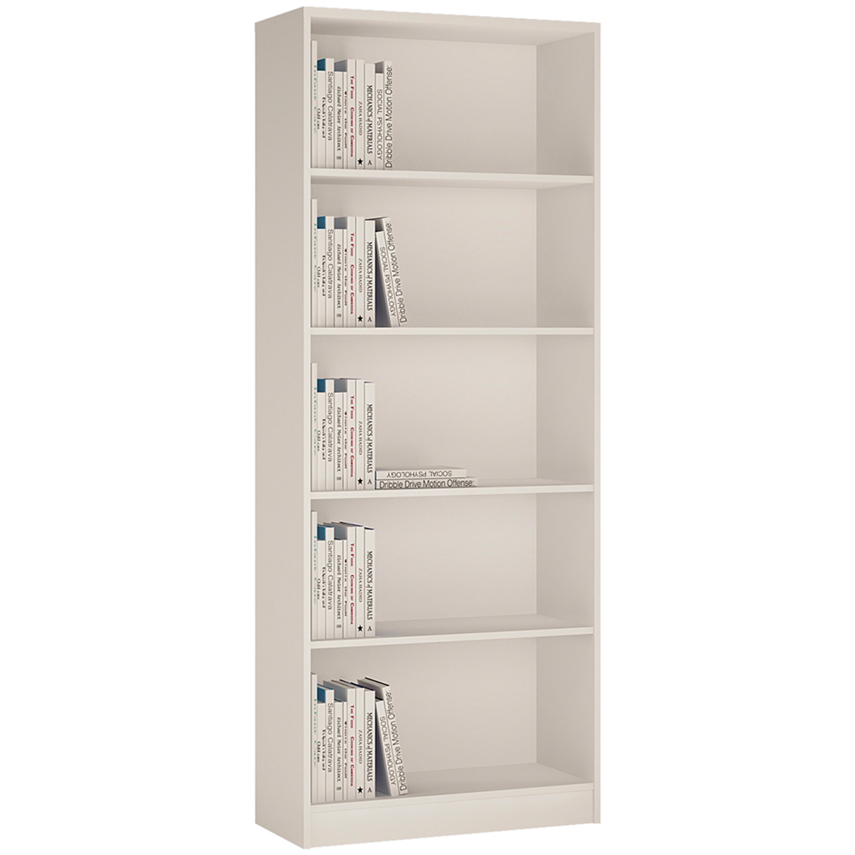 4 You Tall Wide Bookcase in Pearl White – FTG