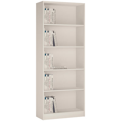 4 You Tall Wide Bookcase in Pearl White – FTG