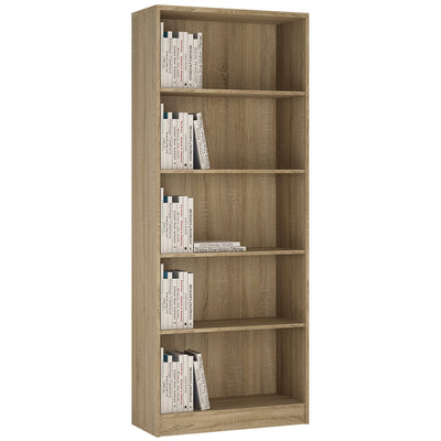 4 You Tall Wide Bookcase in Sonoma Oak – FTG