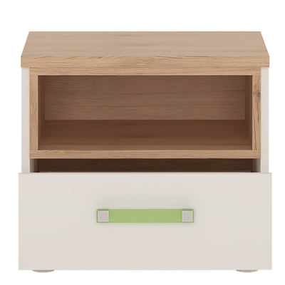 4KIDS 1 Drawer Bedside Cabinet with Lemon Handles – FTG, view 2
