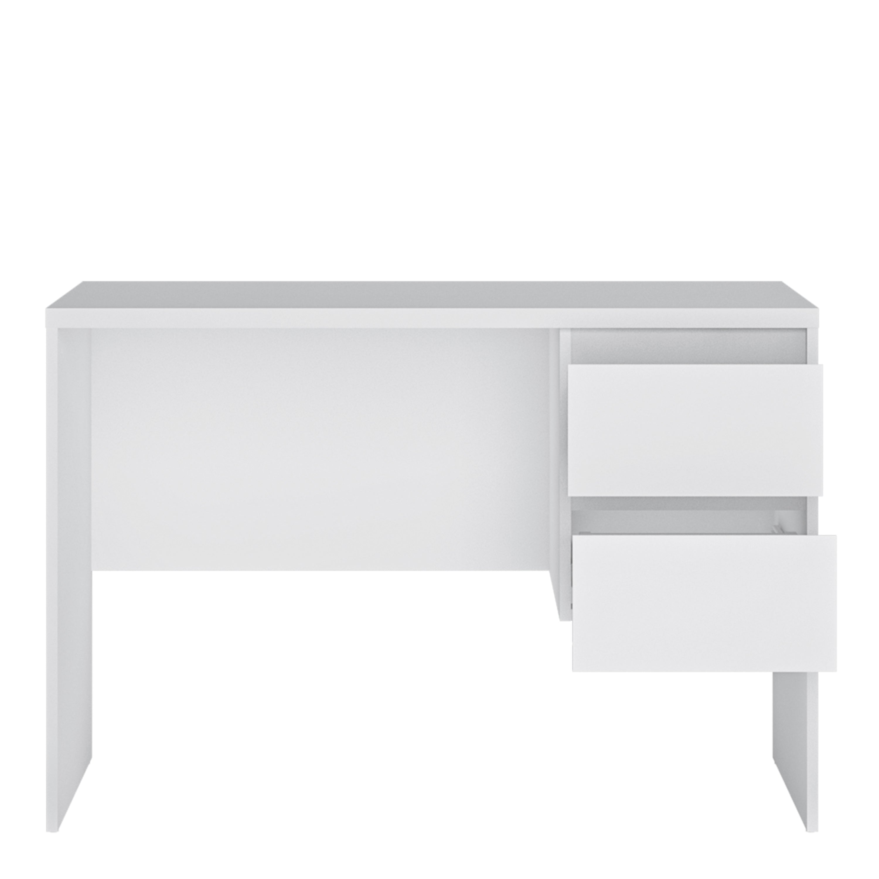 Fribo Desk 2 Drawer in Alpine White – FTG, view 3