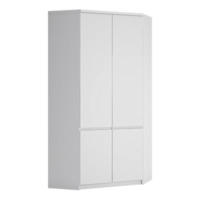 Fribo Corner Wardrobe 2 Door in Alpine White – FTG
