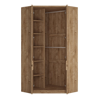 Fribo Corner Wardrobe 2 Door in Golden Ribbeck Oak – FTG, view 3