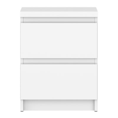Fribo Bedside Cabinet 2 Drawer in Alpine White – FTG, view 2