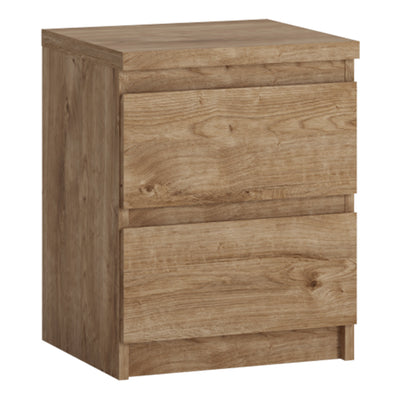 Fribo Bedside Cabinet 2 Drawer in Golden Ribbeck Oak – FTG