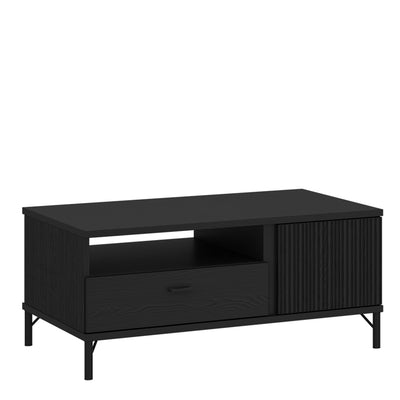 Lusaka Coffee Table 2 Door 1 Drawer in Black Graphite – FTG