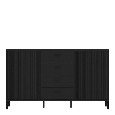 Lusaka Sideboard 2 Door 4 Drawer in Black Graphite – FTG, view 2